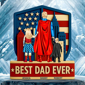 Best Dad Ever Acrylic Plaque Personalized Gifts For Dad 02NADT140525PA - Shaped Plaques - GoDuckee