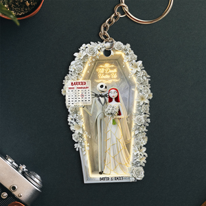 Horror Wedding Couple Keychain - Personalized Gifts For Couple 05ohpu270625 - Keychains - GoDuckee