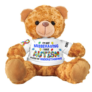 Autism Awareness Bear With Personalized Shirt 05toqn270225 - Bear - GoDuckee