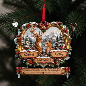 Personalized Deer Couple Christmas Ornament - Romantic Gifts For Couple 03palu010926