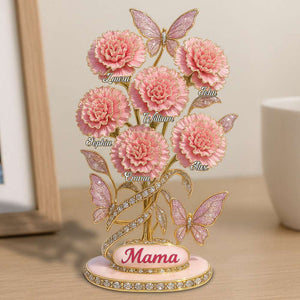 Personalized Gifts For Mom Plaque 01tgdt150425 Carnation Flower - Shaped Plaques - GoDuckee