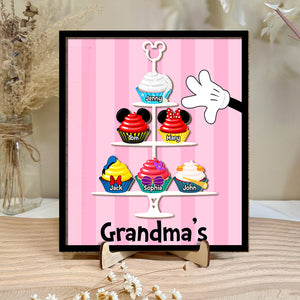 Personalized Gifts For Grandma Wood Sign 04qhtn170224qnpa Cartoon Cupcakes - Wood Signs - GoDuckee