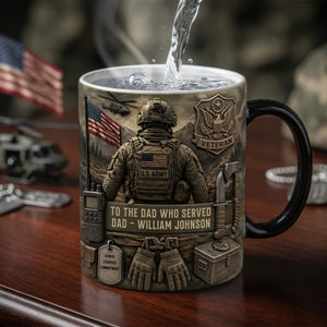 Proud Veteran Dad Magic Coffee Mug - Personalized Gifts For Dads 04TYDH290426 - Coffee Mug - GoDuckee