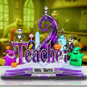 Horror Teacher Plaque - Personalized Gifts For Teacher 04tglu170625 - Shaped Plaques - GoDuckee
