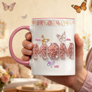 Mom Floral Accent Mug - Personalized Gifts For Mom 02KIMG230226-Homacus