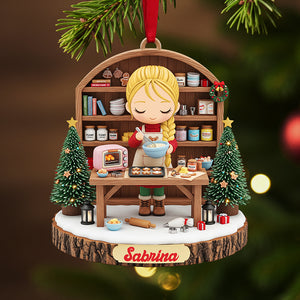 Sweet Baking Girl Acrylic Ornament - Personalized Gifts For Bakers 02PGTA241125 - Ornament - GoDuckee