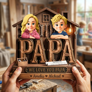 Papa Home Tools Acrylic Plaque - Personalized Gifts For Dads 01pata060526 - Shaped Plaques - GoDuckee