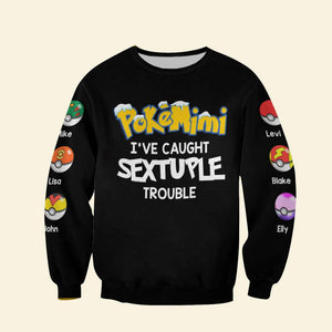 I've Caught Trouble, Gift For Family, Personalized Shirt, Cartoon Ball Kids Shirt, Christmas Gift 02OHHN021023 - AOP Products - GoDuckee