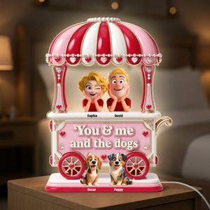 You & Me And The Dogs Light Box Personalized Gifts For Couple 01TOQN230626 - Light Box - GoDuckee