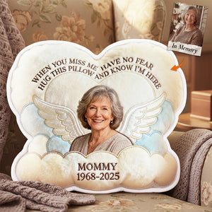 Miss The Angel In Heaven Shaped Pillow, Personalized Keepsake To Remember Loved One 03qhta221225 - Pillow - GoDuckee