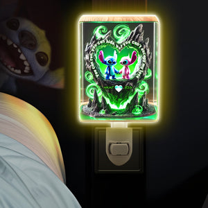 Cute Alien Couple Acrylic Night Light - Personalized Gift For Couple 02TGLU030625 - Night Lights - GoDuckee