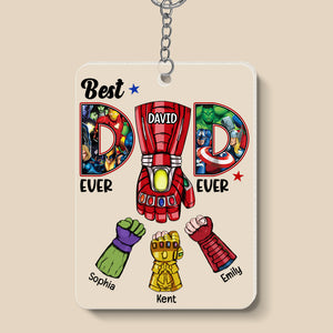 Best Dad Ever First Bump Personalized Keychain 04dnqn240523ha - Keychains - GoDuckee