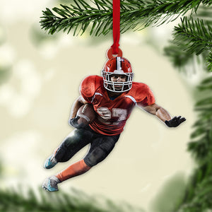 Personalized Custom Photo Ornament, Christmas Gift For Football Lover - Ornament - GoDuckee