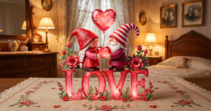 Sweet Gnome Couple Plaque - Personalized Gift For Couples 04PAMG280126 - Shaped Plaques - GoDuckee