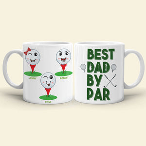 Best Dad By Par Personalized MUg, Gift For Father's Day - Coffee Mug - GoDuckee