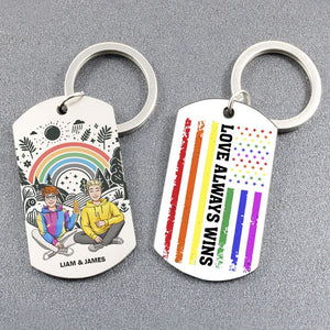 Personalized Gifts For LGBT Couple Keychain 01kapu210624hh - Keychains - GoDuckee