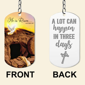 Gifts For Easter Day Keychain He Is Risen - Keychains - GoDuckee