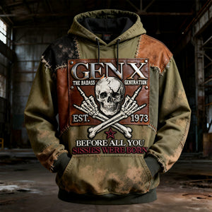 Badass Gen X 3D Hoodie - Personalized Gifts For Gen X 02nalu130226 - AOP Products - GoDuckee