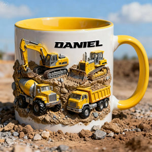 Construction Vehicles Coffee Mug - Personalized Gift For Truckers 06KILU130126 - Coffee Mug - GoDuckee