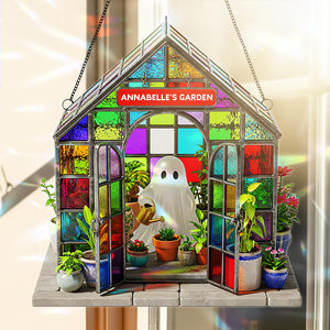 Ghost Garden House Suncatcher - Personalized Gifts For Loved Ones 02nata090825 - Ornament - GoDuckee