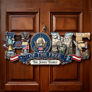 Proud Anniversary Home Of The Free Acrylic Sign, Personalized Decor Gifts For Patriots 04qhqn020626 - Acrylic Sign - GoDuckee