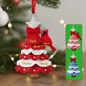 Family Christmas Tree Acrylic Ornament - Personalized Gift For Christmas 02NAMG060925 - Ornament - GoDuckee