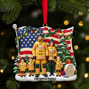 Pride Firefighter Christmas Ornament - Personalized Gifts For Family 04TOLU180925 - Ornament - GoDuckee