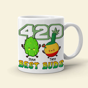 Best Buds- Gift For Friends-Personalized Coffee Mug- Friends Coffee Mug - Coffee Mug - GoDuckee