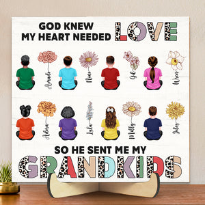 Personalized Gifts For Grandparents Wood Sign God Knew My Heart Needed Love 03ACDT160324TM - Wood Signs - GoDuckee