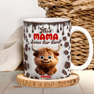 Personalized Gift For Highland Cow Mom Inflated Coffee Mug 04KALU200225 - Coffee Mug - GoDuckee