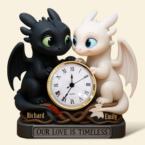 Couple Forever Desk Clock Plaque Personalized Gifts For Couple 05TOQN050625 - Clock Plaques - GoDuckee