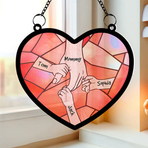 Personalized Gifts For Mom Suncatcher Window Hanging Ornament 03qhtn250424 - Ornaments - GoDuckee