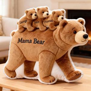 Mama Bear Custom Shape Pillow - Personalized Gifts For Mom 03hudt310126 - Pillow - GoDuckee