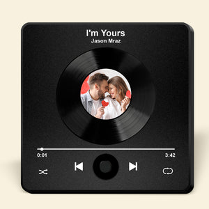 Custom Music & Photo Fridge Magnet Gifts For Couples 03PGQN071224 - Fridge Magnet - GoDuckee