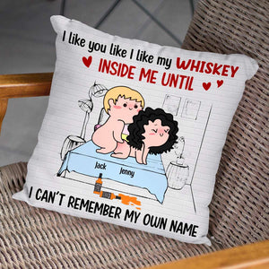 I Like You Like I Like My Whiskey Personalized Pillow, Gift For Couple - Pillow - GoDuckee