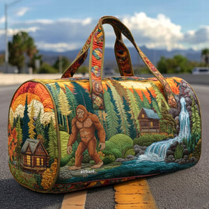 Bigfoot Quilted Duffle Bag - Personalized Gifts For Camping Lovers 06toqn191225 - Quilted Duffle Bag - GoDuckee