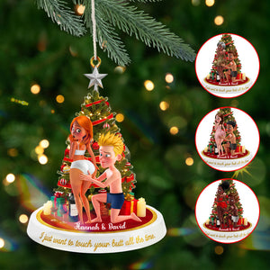Funny Couple Christmas Ornament Personalized Gifts For Couple 04NAMG210825HG - Ornament - GoDuckee