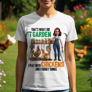 Garden Chicken Girl Shirt Personalized Gifts For Chicken Lovers 02NADT050725 - Shirts - GoDuckee