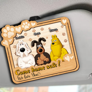 Personalized Car Visor Clip For Parents - Come Home Safe Reminder 01KALU200225PA - Car Visor Clip - GoDuckee