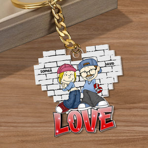 Personalized Gifts For Couple Keychain 05totn030125hg - Keychains - GoDuckee