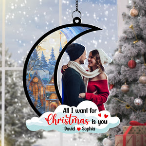 Custom Photo Gifts For Couple Suncatcher Ornament 03pgtn300824 - Ornament - GoDuckee