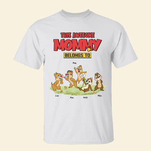 Personalized Gifts For Mom Shirt This Awesome Mommy Belongs To 01NAHN020324 - 2D Shirts - GoDuckee
