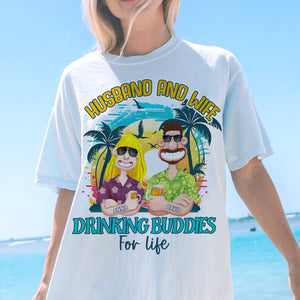 Personalized Gifts For Couple Shirt 04xqtn150225pa Husband And Wife - Drinking Buddies For Life - Shirts - GoDuckee