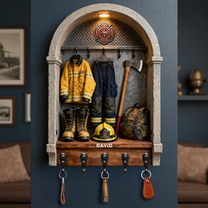 Firefighter Gear Acrylic Key Hanger – Personalized Gifts For Firefighter 03toqn161225 - Key Hanger - GoDuckee