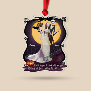 I Could Conquer The World With One Hand, Couple Gift, Personalized Acrylic Ornament, Spooky Couple Ornament, Christmas Gift 05QHHN121023 - Ornament - GoDuckee