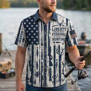 Pround American Heritage Hawaiian Dad Shirt, Personalized Gifts For Fishing & Hunting Lovers 03qhtn270526 - Hawaiian Shirts - GoDuckee