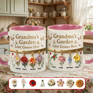 Grandma's Garden Coffee Accent Mug - Personalized Gifts For Grandma 03NAMG271225 - Coffee Mug - GoDuckee