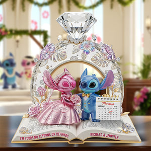 Romantic Aliens Acrylic Plaque - Personalized Anniversary Gifts For Couple 04tgqn230625 - Shaped Plaques - GoDuckee