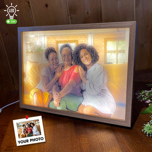 Grandma And Children Gifts, Personalized Light Picture Frame - Poster & Canvas - GoDuckee