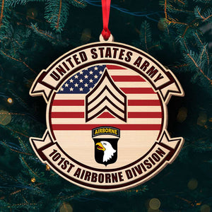 Gift For Military, Personalized Wood Ornament, American Military Ornament, Christmas Gift 03NTQN111122 - Ornament - GoDuckee